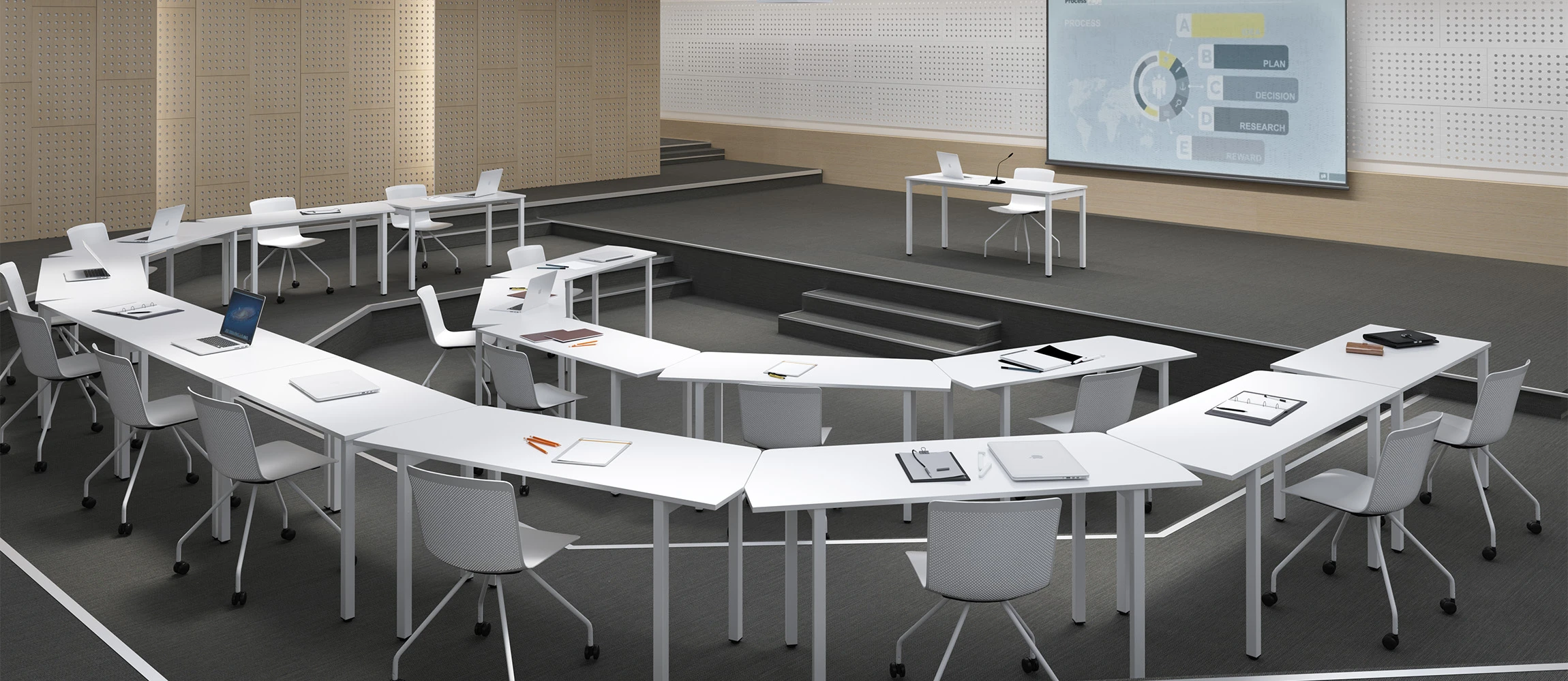 conference formation table desk class